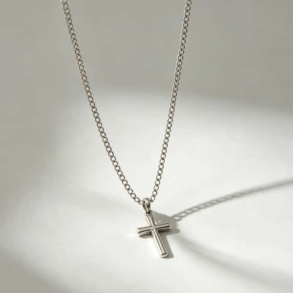 Minimalist Long Silver Chain Necklace